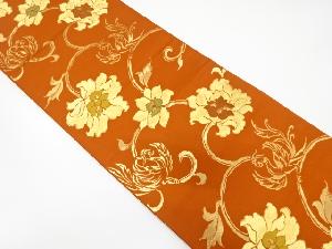 花唐草に鳳凰模様織り出し　袋帯